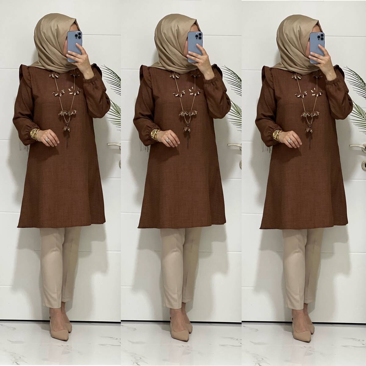 2067 K40 KİREMİT MANOLYA TUNİK - 6