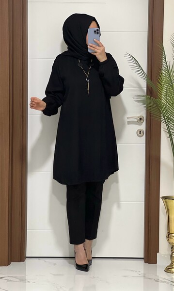 2060 K35 SİYAH ESMA TUNİK - 1