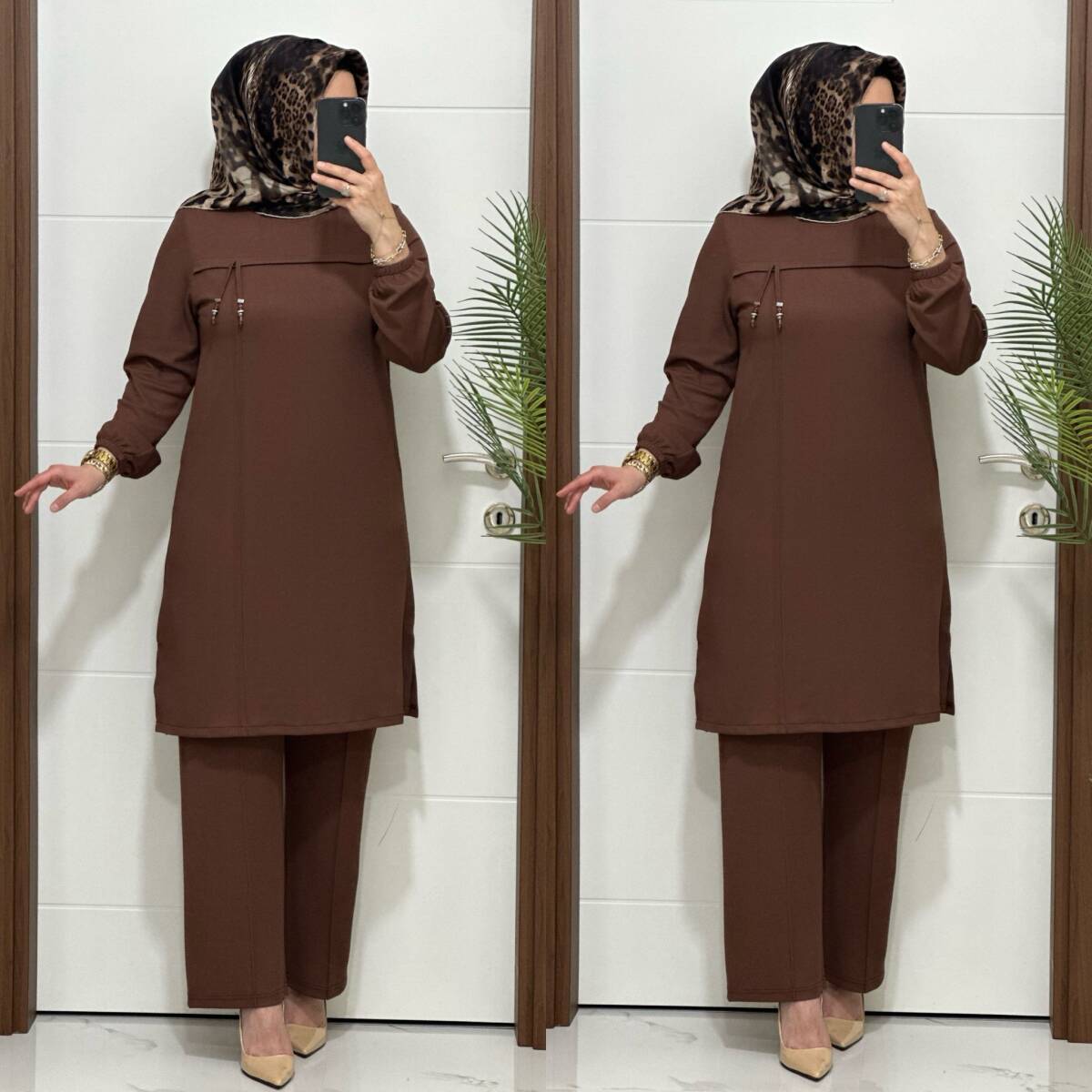 1687 K 90 KAHVERENK GÜLCE TAKIM - 4