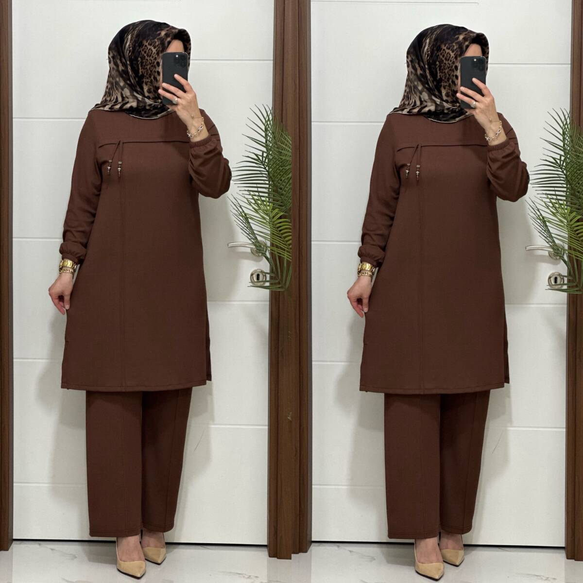 1687 K 90 KAHVERENK GÜLCE TAKIM - 3