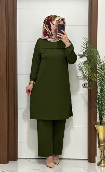 1687 K 90 HAKİ GÜLCE TAKIM - MODA ALMİRA