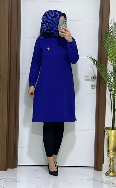 4010 K25 SAKS BROŞLU TUNİK - MODA ALMİRA