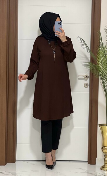 2060 K35 KAHVE ESMA TUNİK - 3