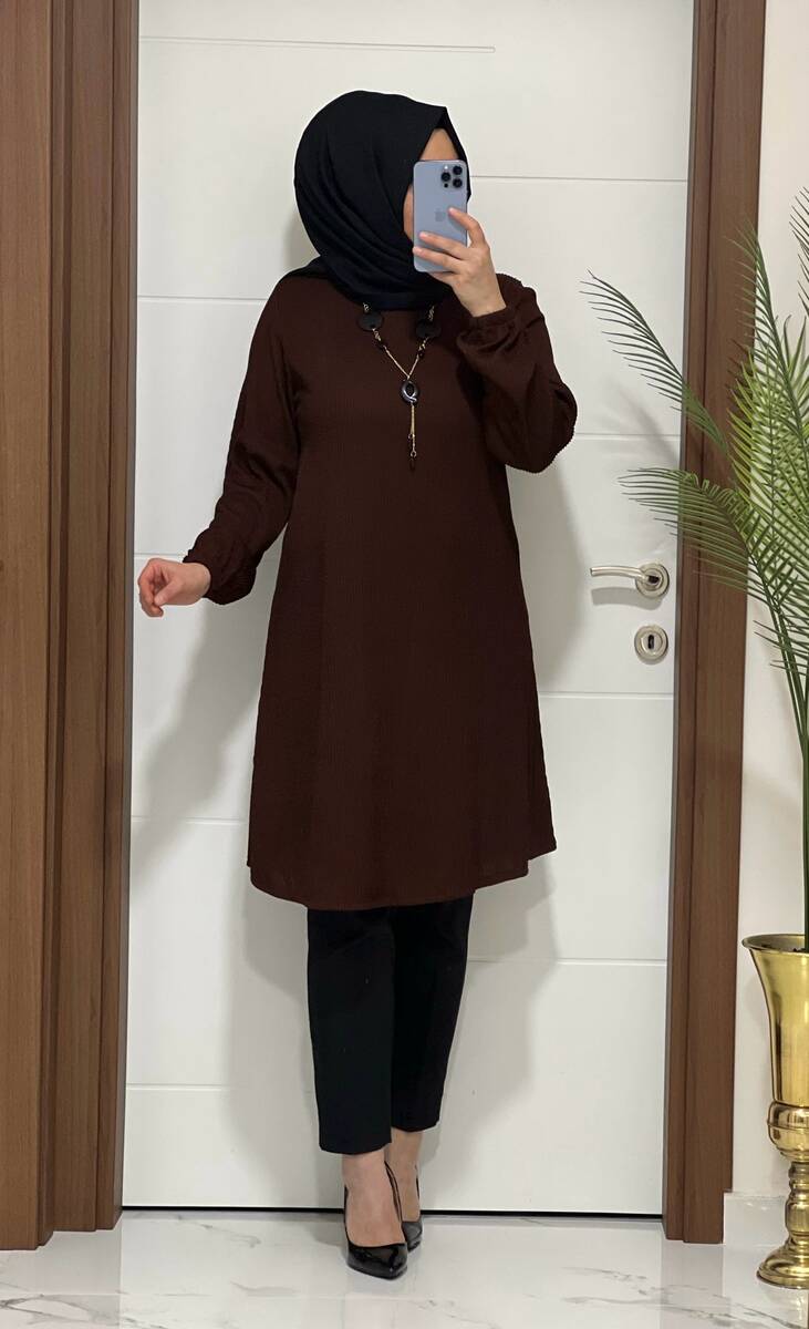 2060 K35 KAHVE ESMA TUNİK - 3