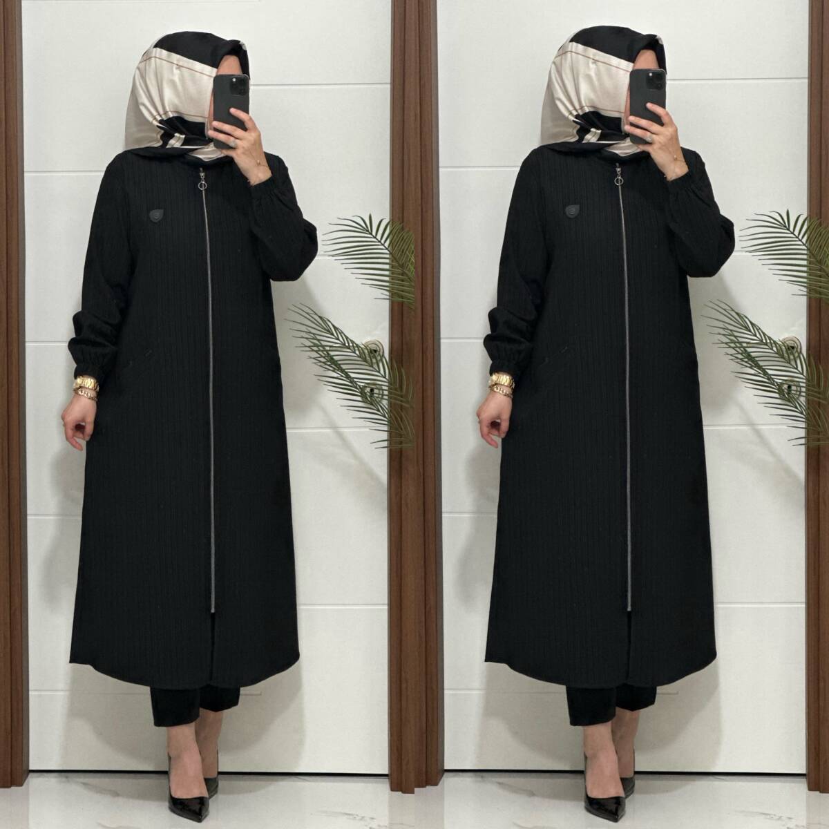 5507 K90 SİYAH SARE KAP - 2