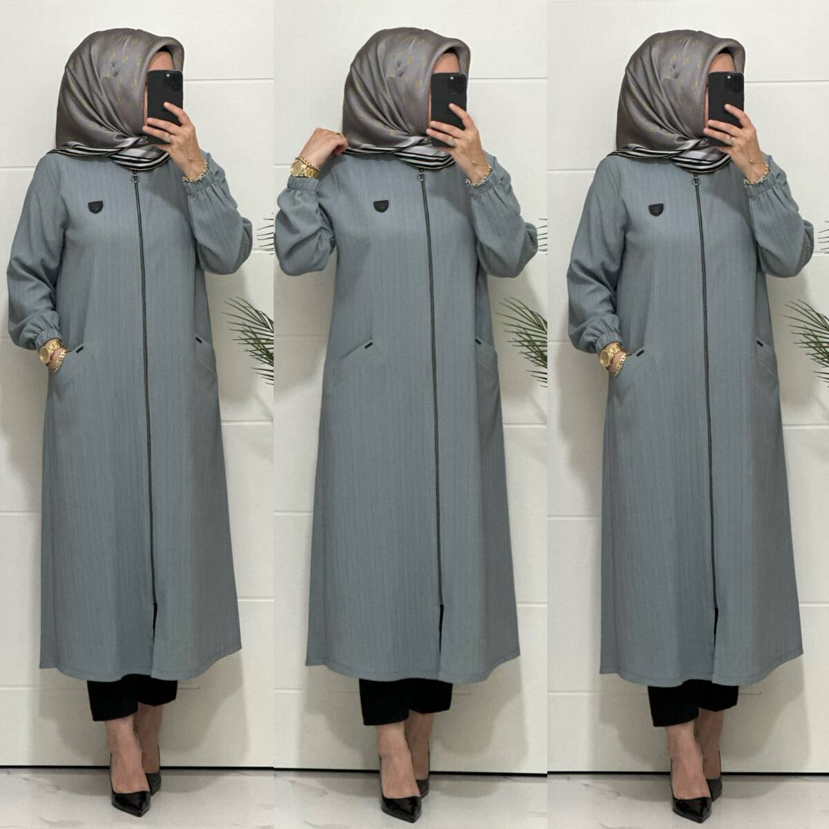 5507 K90 GRİ SARE KAP - 4