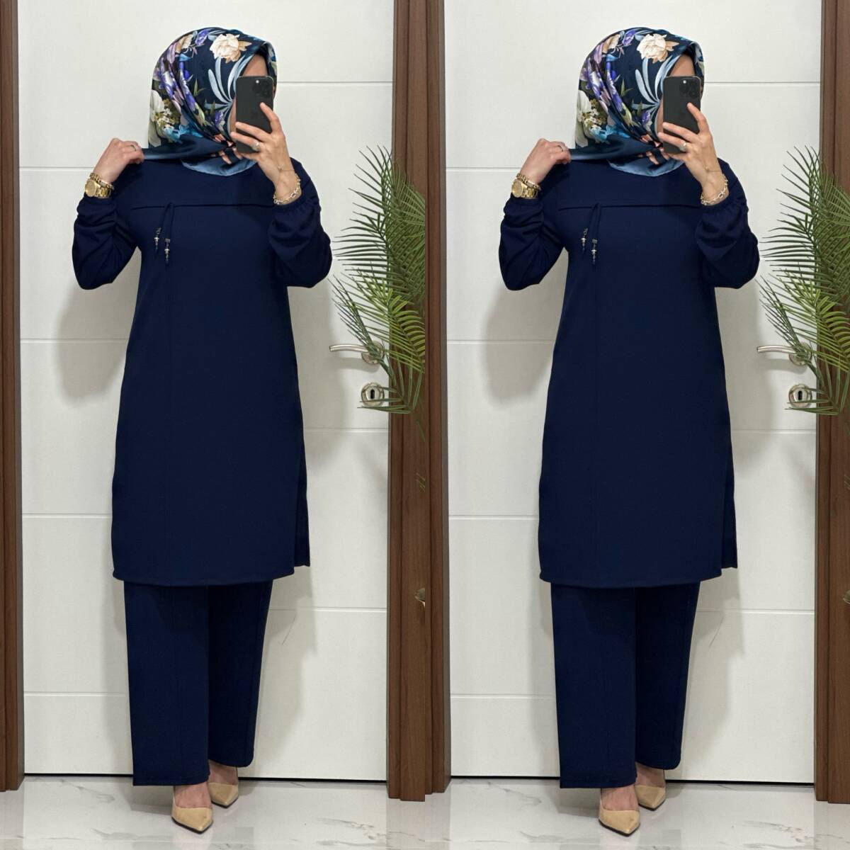 1687 K 90 LACİVERT GÜLCE TAKIM - 4