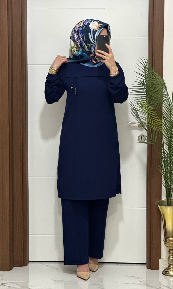 1687 K 90 LACİVERT GÜLCE TAKIM - 2