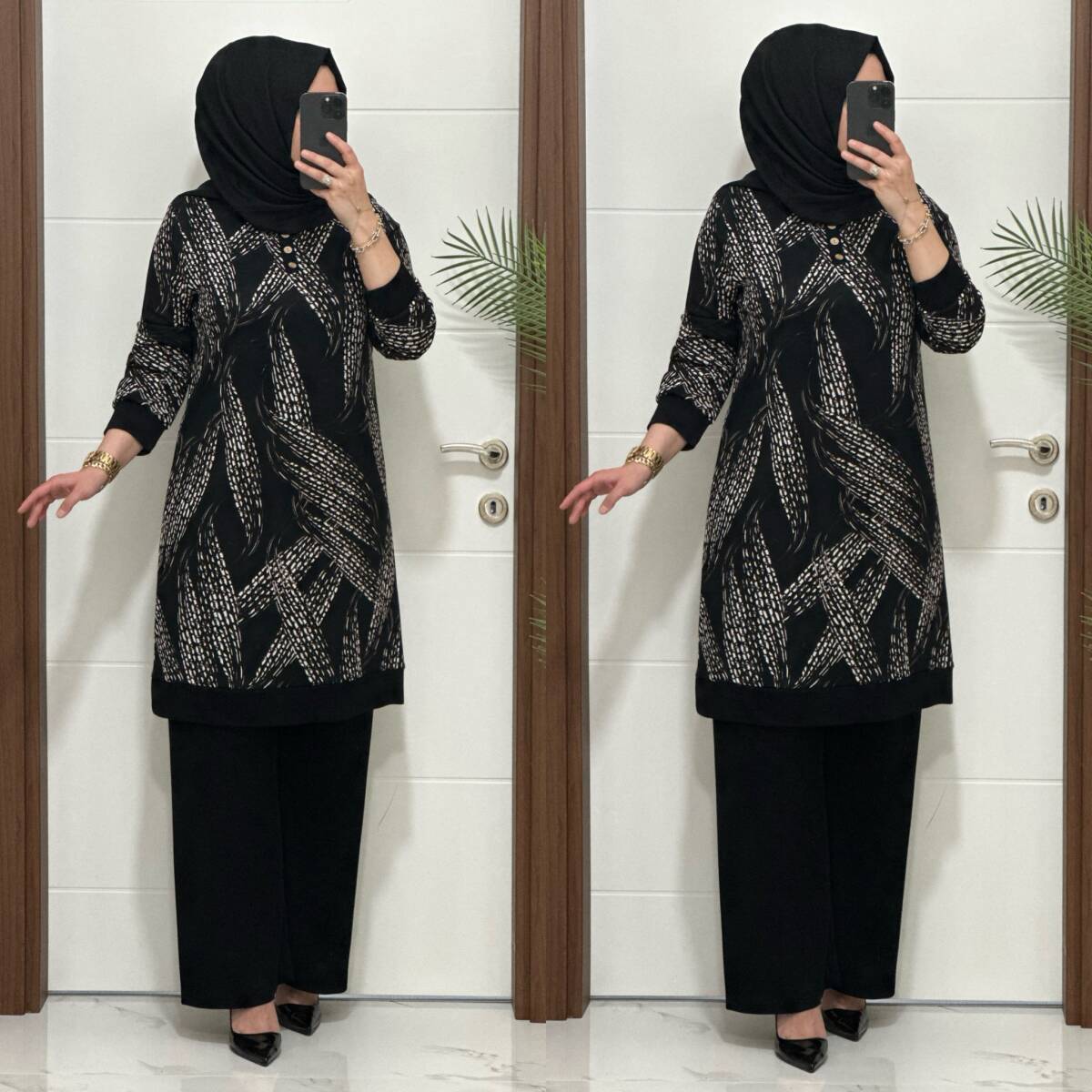 26135 K 130 SİYAH - VİZON AYÇA TAKIM - 4