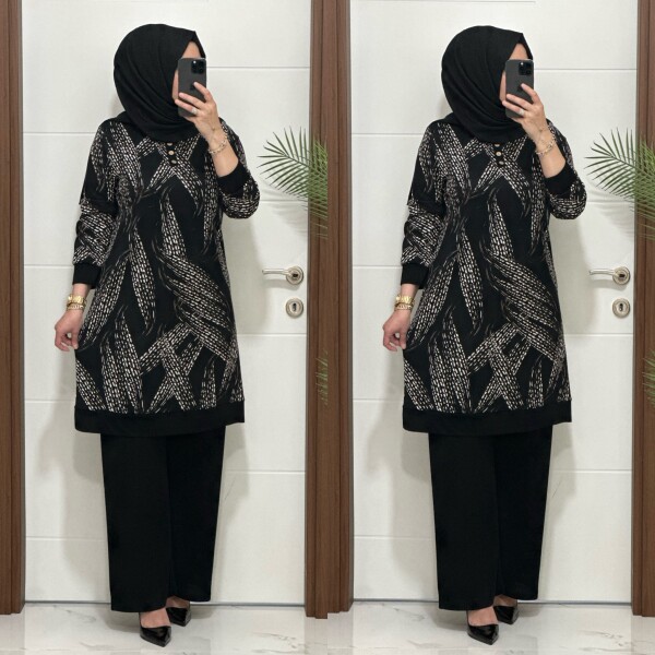 26135 K 130 SİYAH - VİZON AYÇA TAKIM - 3