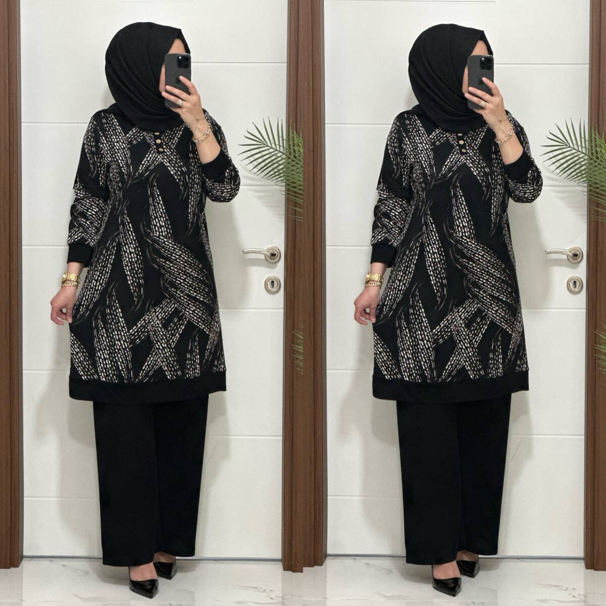 26135 K 130 SİYAH - VİZON AYÇA TAKIM - 3