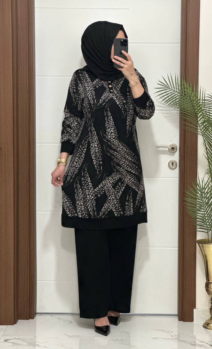 26135 K 130 SİYAH - VİZON AYÇA TAKIM - 2