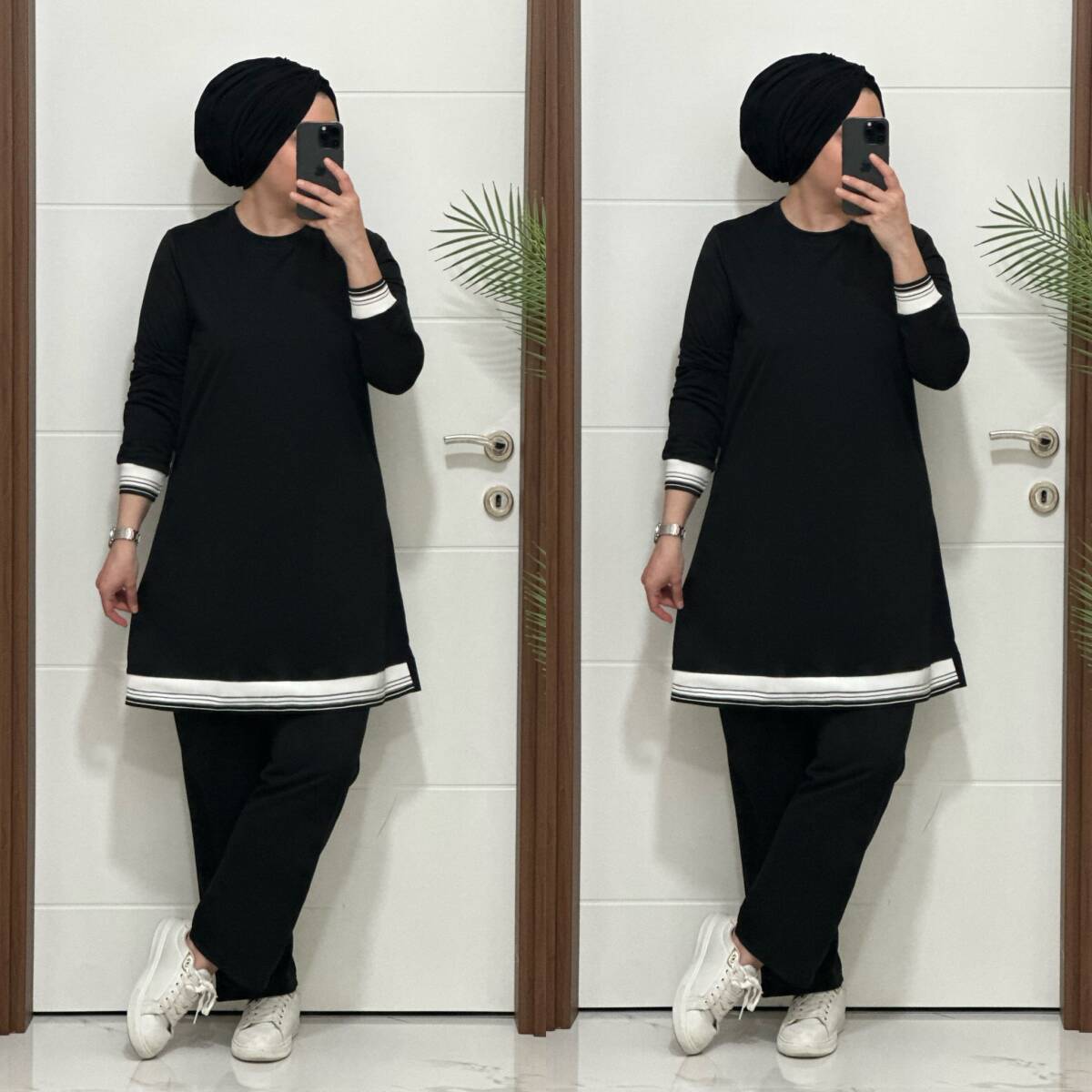 4580 K 70 SİYAH RİBANALI SPOR TAKIM - 2