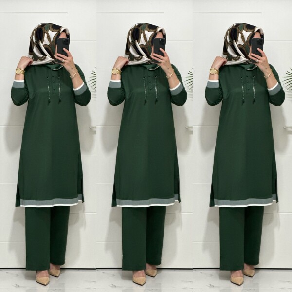 2661 K 125 YEŞİL ZİNCİRLİ RİBANALI TAKIM - 4