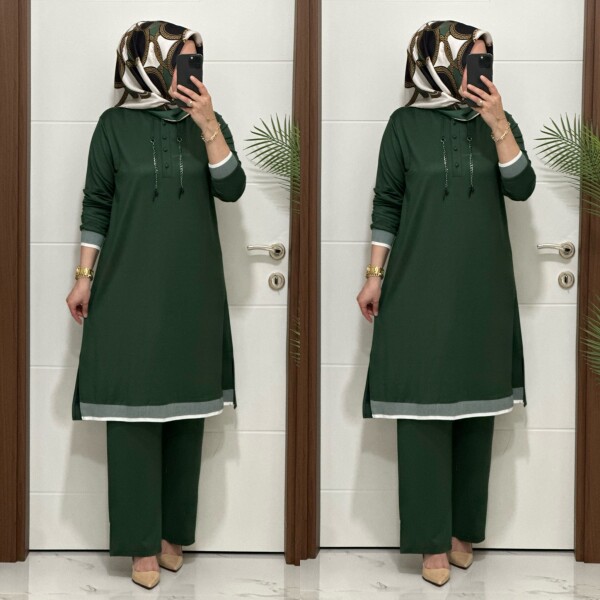 2661 K 125 YEŞİL ZİNCİRLİ RİBANALI TAKIM - 3