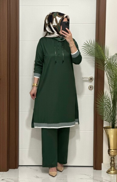 2661 K 125 YEŞİL ZİNCİRLİ RİBANALI TAKIM - 2