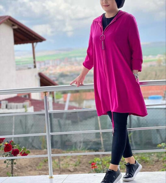 3124 K60 FUŞYA TUNİK - MODA ALMİRA