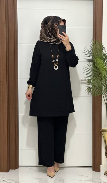 2389 K100 SİYAH HÜMA TAKIM - MODA ALMİRA