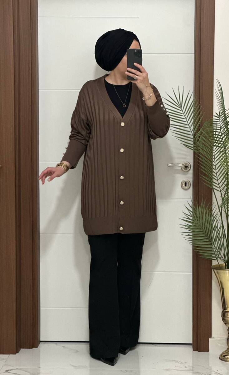 3311 K 50 KAHVE PINAR TRİKO HIRKA - 2