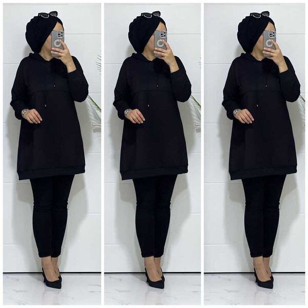 1111 K30 SİYAH YAGMUR TUNİK - 7