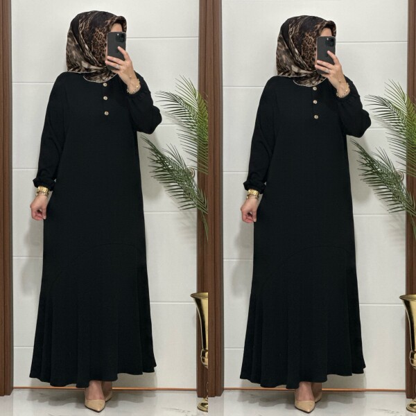 35358 K 90 SİYAH ÖMÜR ELBİSE - 3