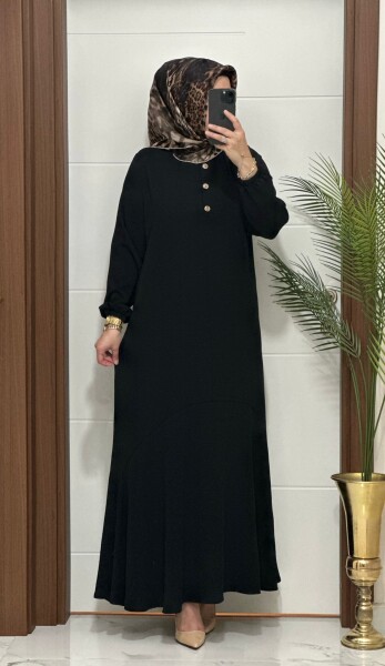 35358 K 90 SİYAH ÖMÜR ELBİSE - 1