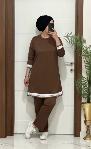 4580 K 70 KAHVE RİBANALI SPOR TAKIM - 2