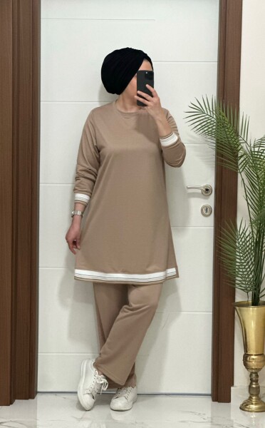 4580 K 70 VİZON RİBANALI SPOR TAKIM - MODA ALMİRA