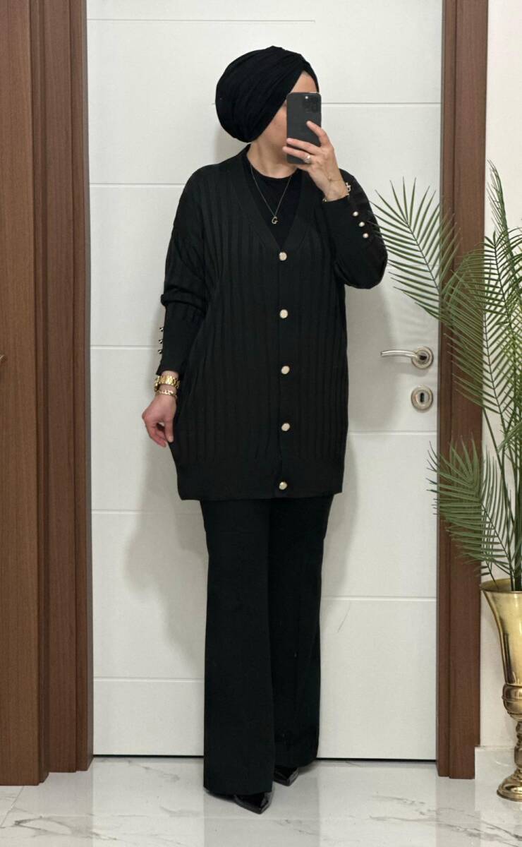 3311 K 50 SİYAH PINAR TRİKO HIRKA - 1