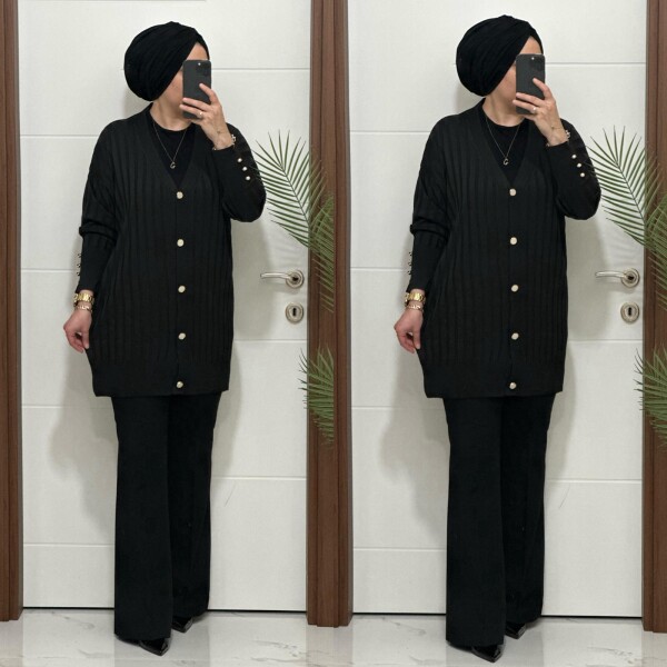 3311 K 50 SİYAH PINAR TRİKO HIRKA - 3