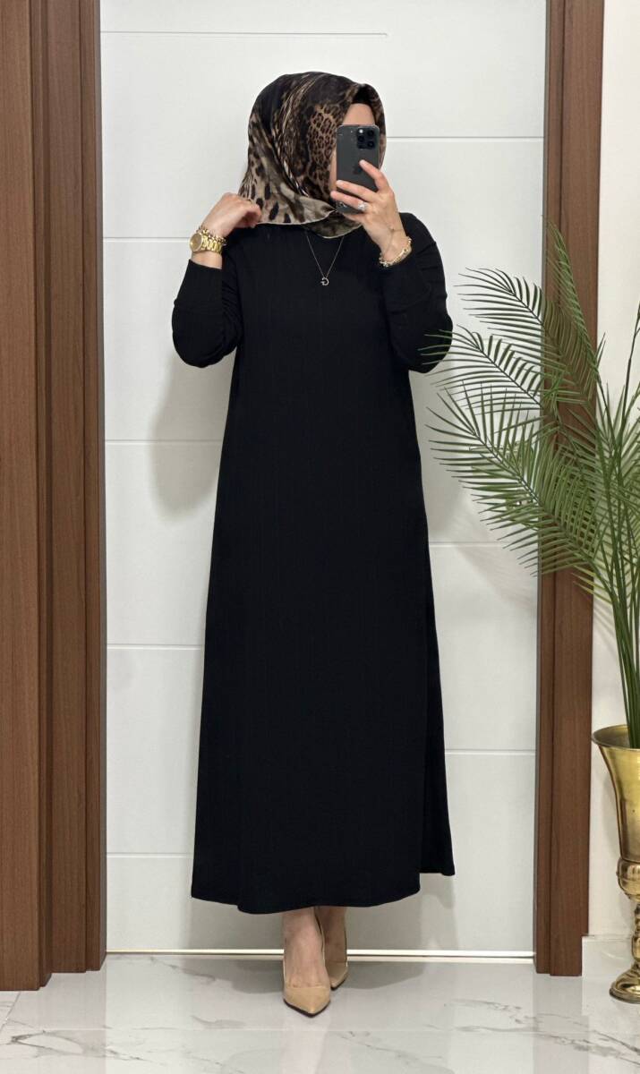 F13 K 90 SİYAH NADİDE ELBİSE - 2