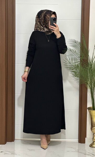 F13 K 90 SİYAH NADİDE ELBİSE - MODA ALMİRA