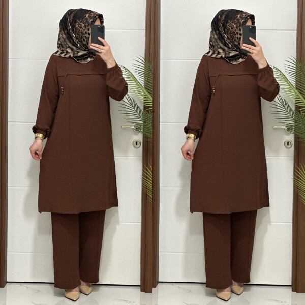 7575 K85 GÜLCE TAKIM KAHVERENGİ RENK - 2