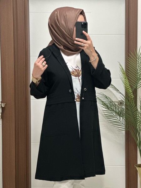25628 K 120 SİYAH LİNDA KREP İÇLİK KAPSONLU İKİLİ TAKIM - 1