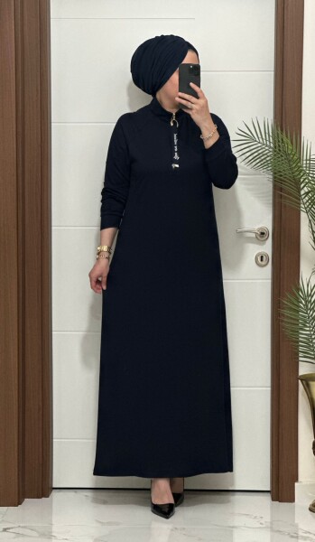 9835 K 150 LACİVERT SPOR ELBİSE - MODA ALMİRA