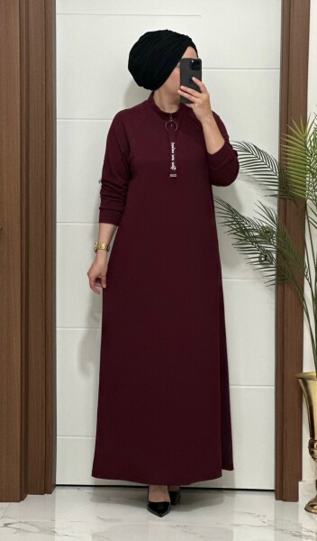 9835 K 150 BORDO SPOR ELBİSE - 1