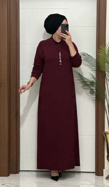 9835 K 150 BORDO SPOR ELBİSE - 3