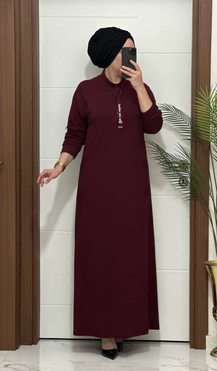 9835 K 150 BORDO SPOR ELBİSE - 3