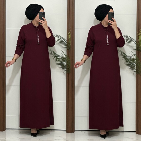9835 K 150 BORDO SPOR ELBİSE - 2