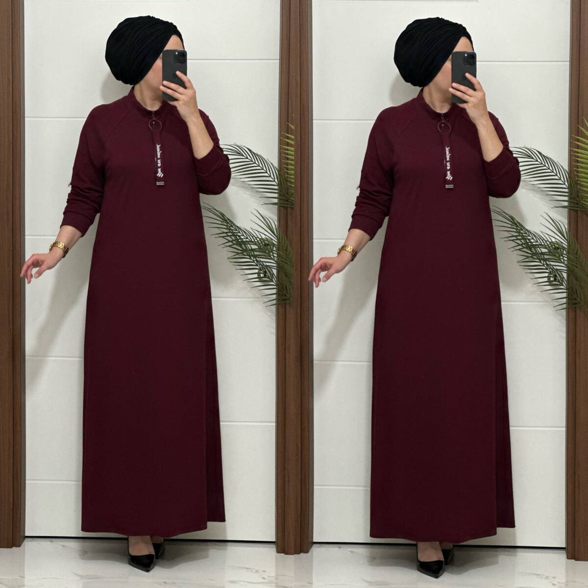 9835 K 150 BORDO SPOR ELBİSE - 2