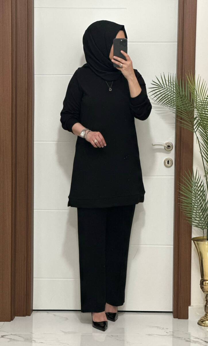 9867 K SİYAN TAŞLI MODAL TAKIM - 1